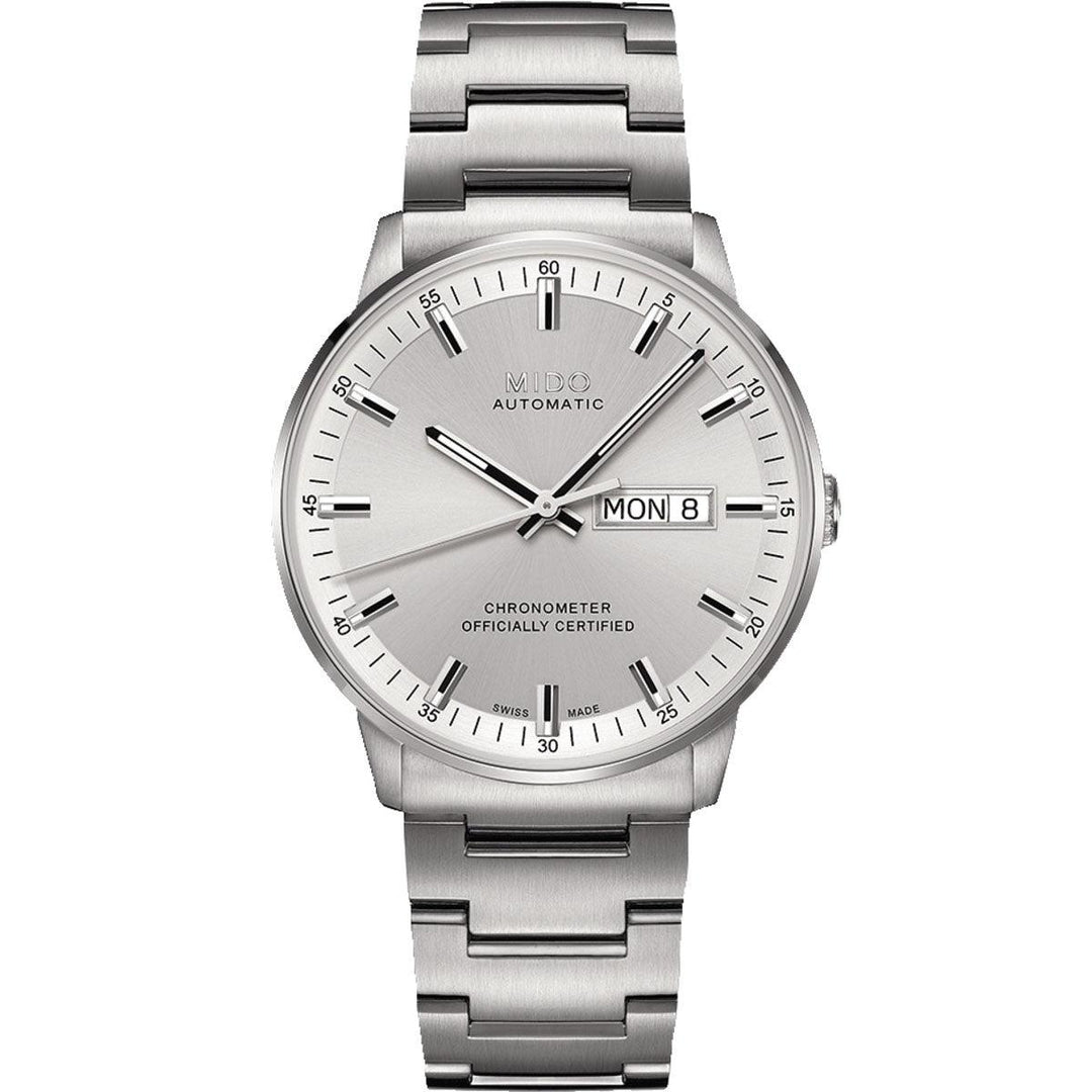 Zegarek Mido Commander Chronometr COSC 40mm srebrna stal automatyczna M021.431.11.031.00 - Gioielleria Capodagli