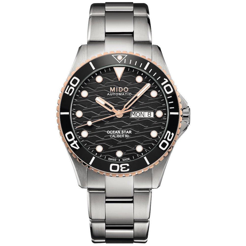 Relógio Mido Mido Ocean Star calibre 80 42mm preto aço automático M042.430.21.051.00 - Capodagli 1937