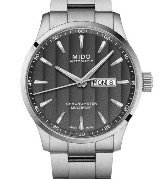 Mido ur Multifort Chronometer 1 COSC 42mm antracit automatisk stål M038.431.11.061.00 - Gioielleria Capodagli