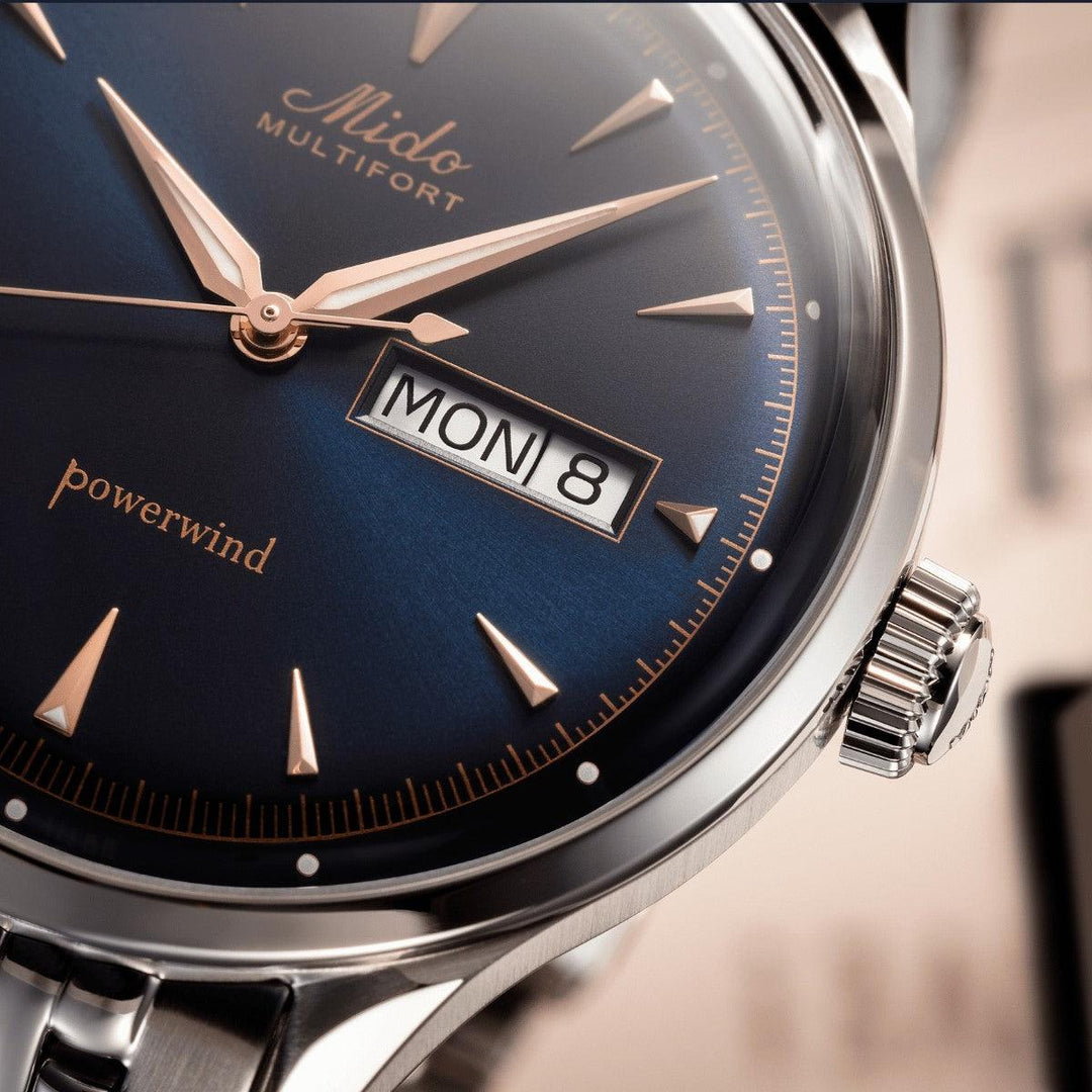 Reloj Mido Multifort Powerwind Edición Limitada 1954 piezas 40mm azul automático acero M040.408.11.041.00 - Capodagli 1937