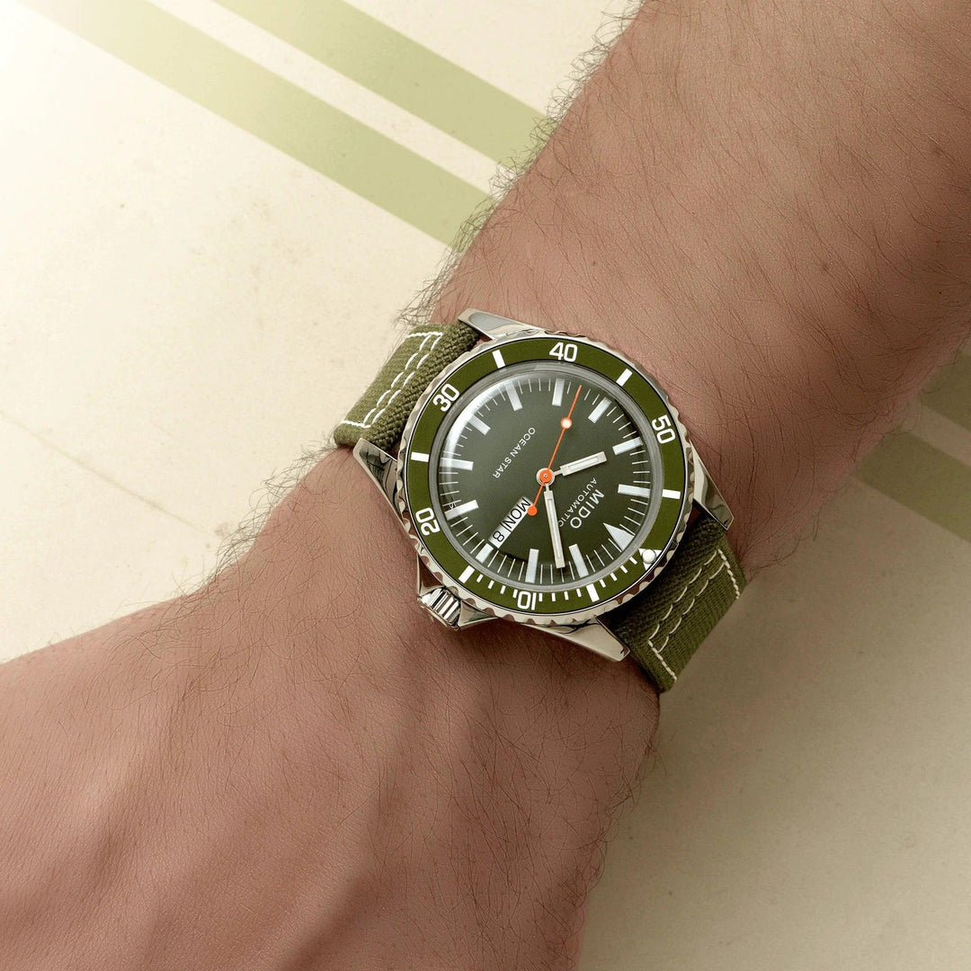 Reloj Mido Ocean Star Tribute 40.5mm verde automático acero M026.830.18.091.00 - Capodagli 1937