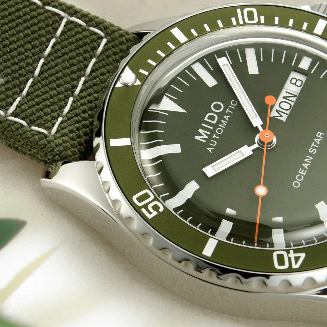 Reloj Mido Ocean Star Tribute 40.5mm verde automático acero M026.830.18.091.00 - Capodagli 1937
