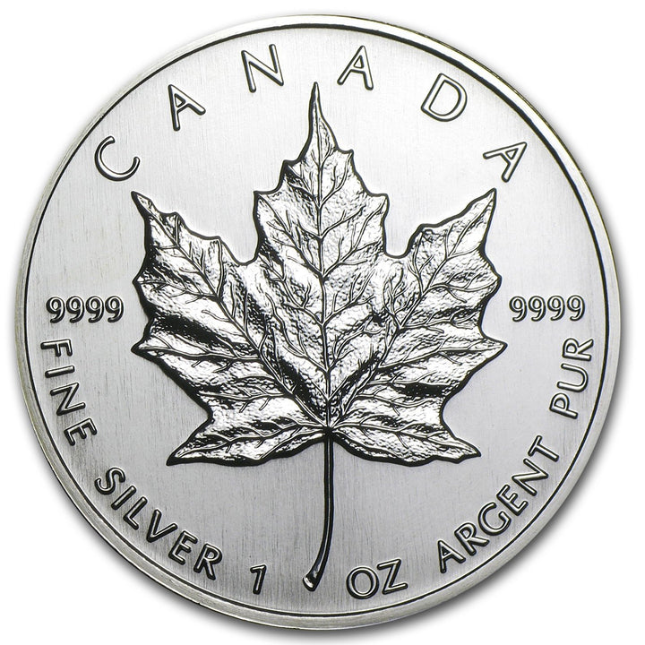Nekolovaná stříbrná mince 1oz Kanada 5 dolarů Maple Leaf 1994 - Capodagli Jewellery
