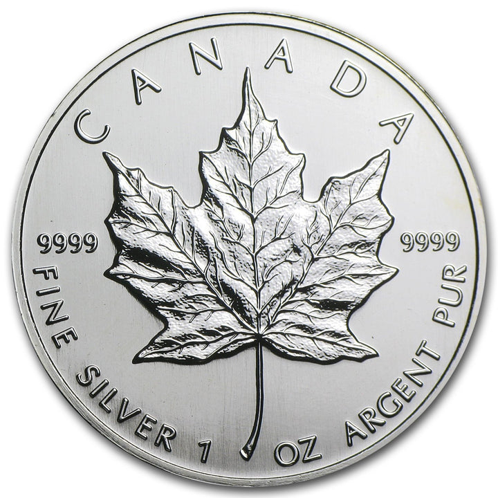 Uncirculated silver coin 1oz Canada 5 dollars Maple Leaf 2003 - Capodagli Jewelery