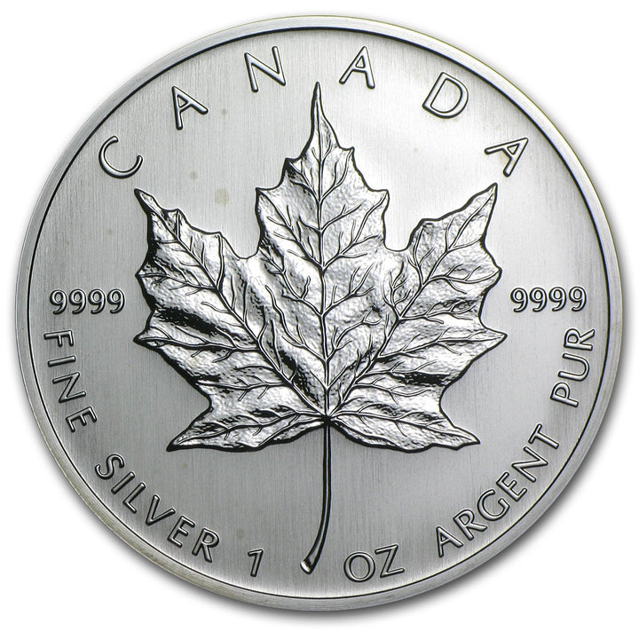 Moeda de prata não circulada 1oz Canadá 5 dólares Maple Leaf 2004 - Gioielleria Capodagli