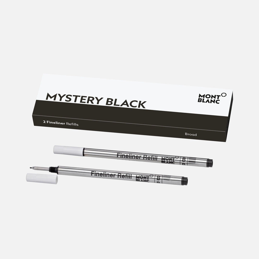 Wkłady Montblanc 2 do końcówki cienkopisu B Mystery Black czarny 128247 - Capodagli 1937