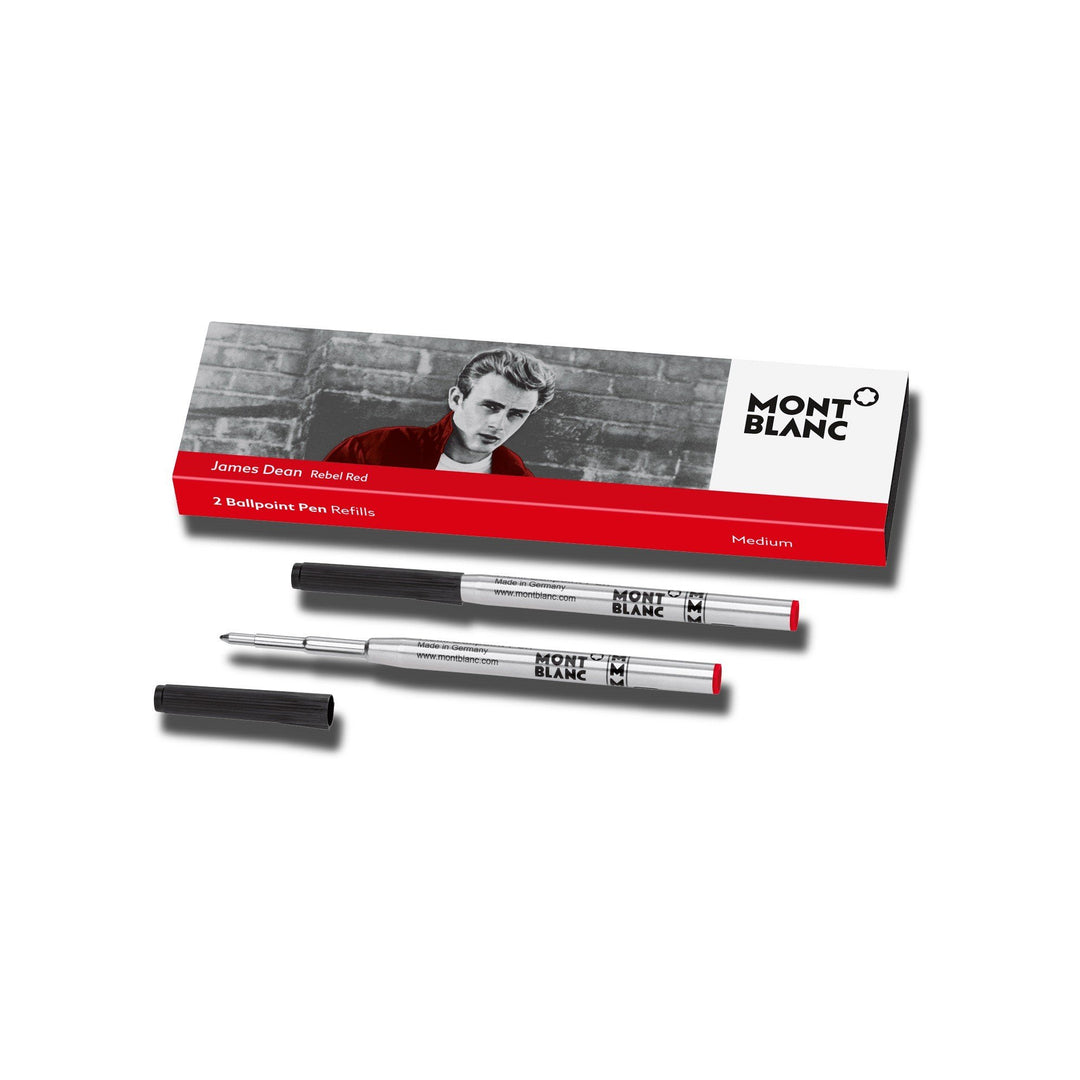 Wkłady do długopisów Montblanc 2 (M) James Dean Red (czerwony) 118205 - Biżuteria Capodagli