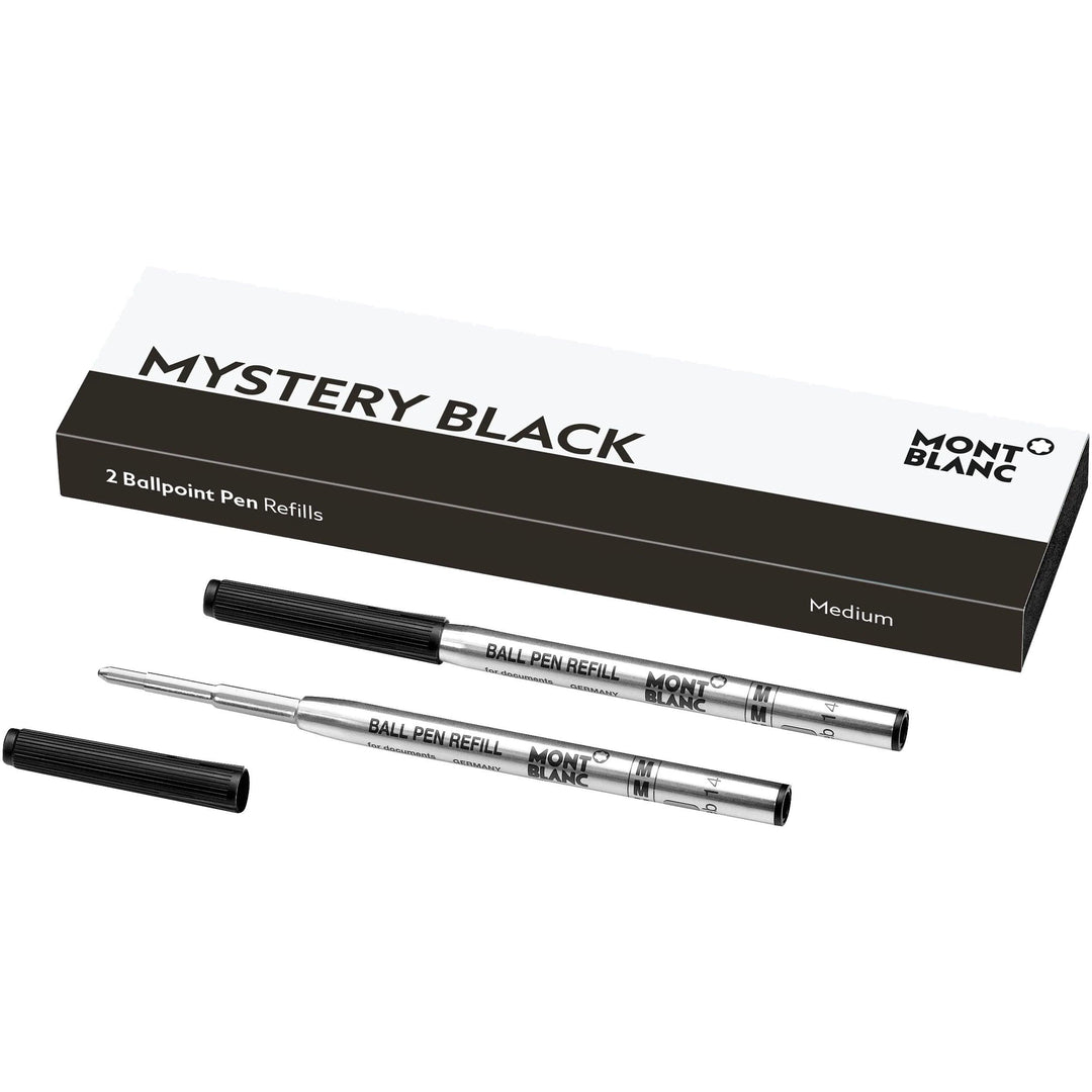 2 wkłady do długopisów Montblanc (M) Mystery Black czarny 116190 - Biżuteria Capodagli