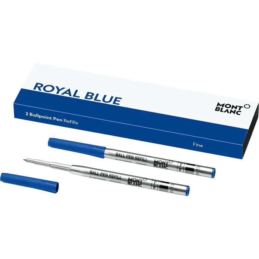 Montblanc 2 wkłady do końcówki długopisu M Royal Blue niebieski 128213 - Biżuteria Capodagli