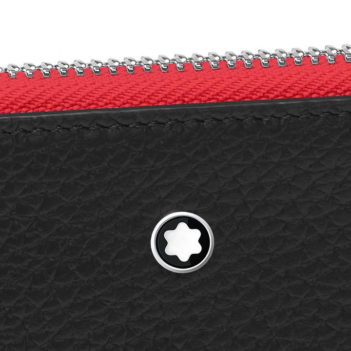 Estojo Montblanc médio Meisterstück Soft Grain My Office preto vermelho 124118 - Gioielleria Capodagli