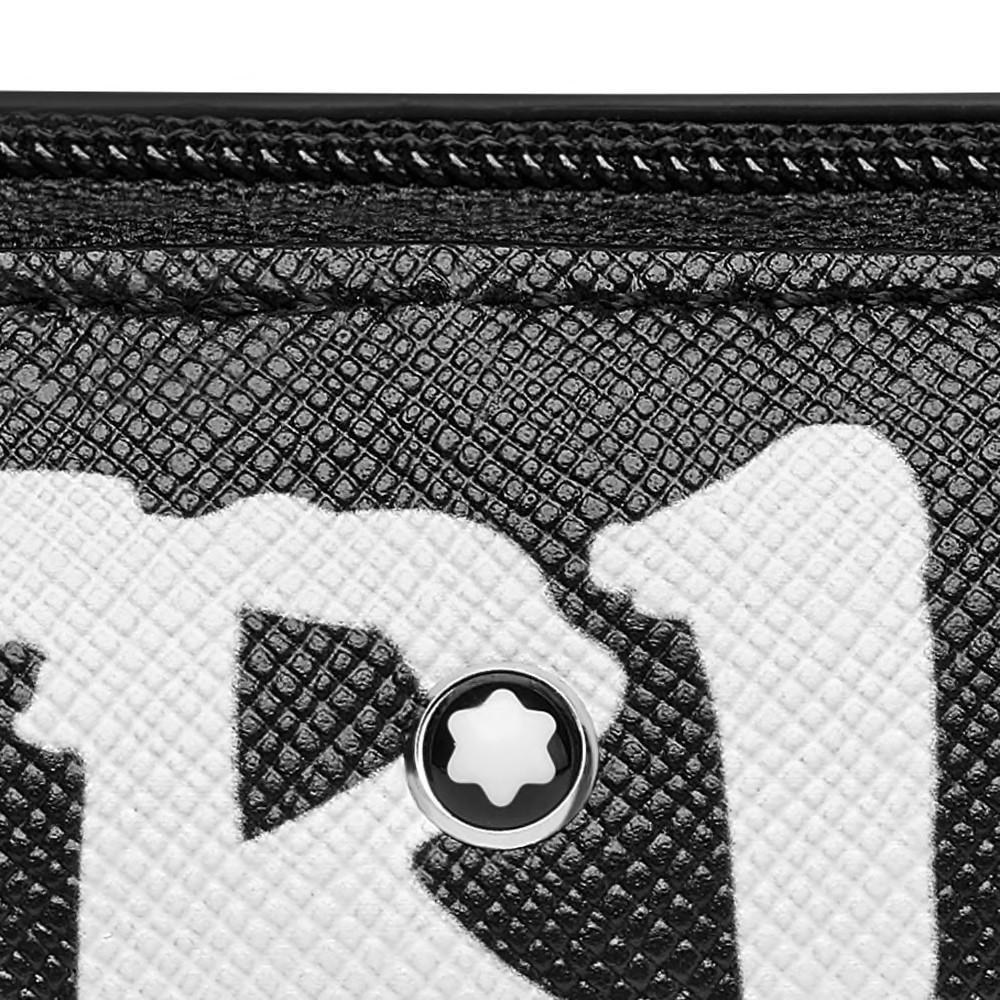 Montblanc case for 2 writing instruments with top zip Sartorial Calligraphy black 124142 - Gioielleria Capodagli