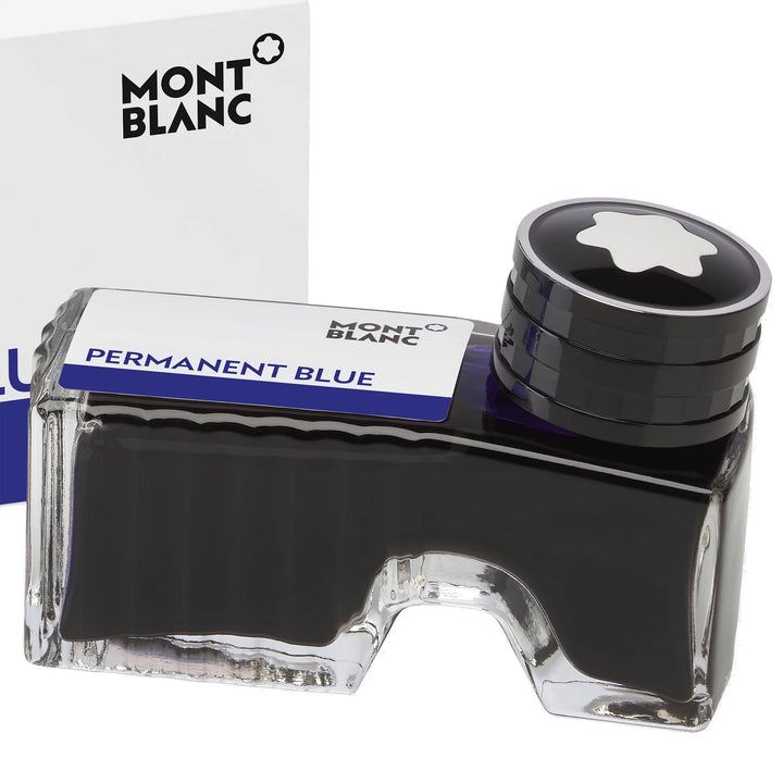 Montblanc blækflaske 60ml Permanent Blå DIN ISO 14145-2 uudslettelig blå 128195 - Capodagli 1937