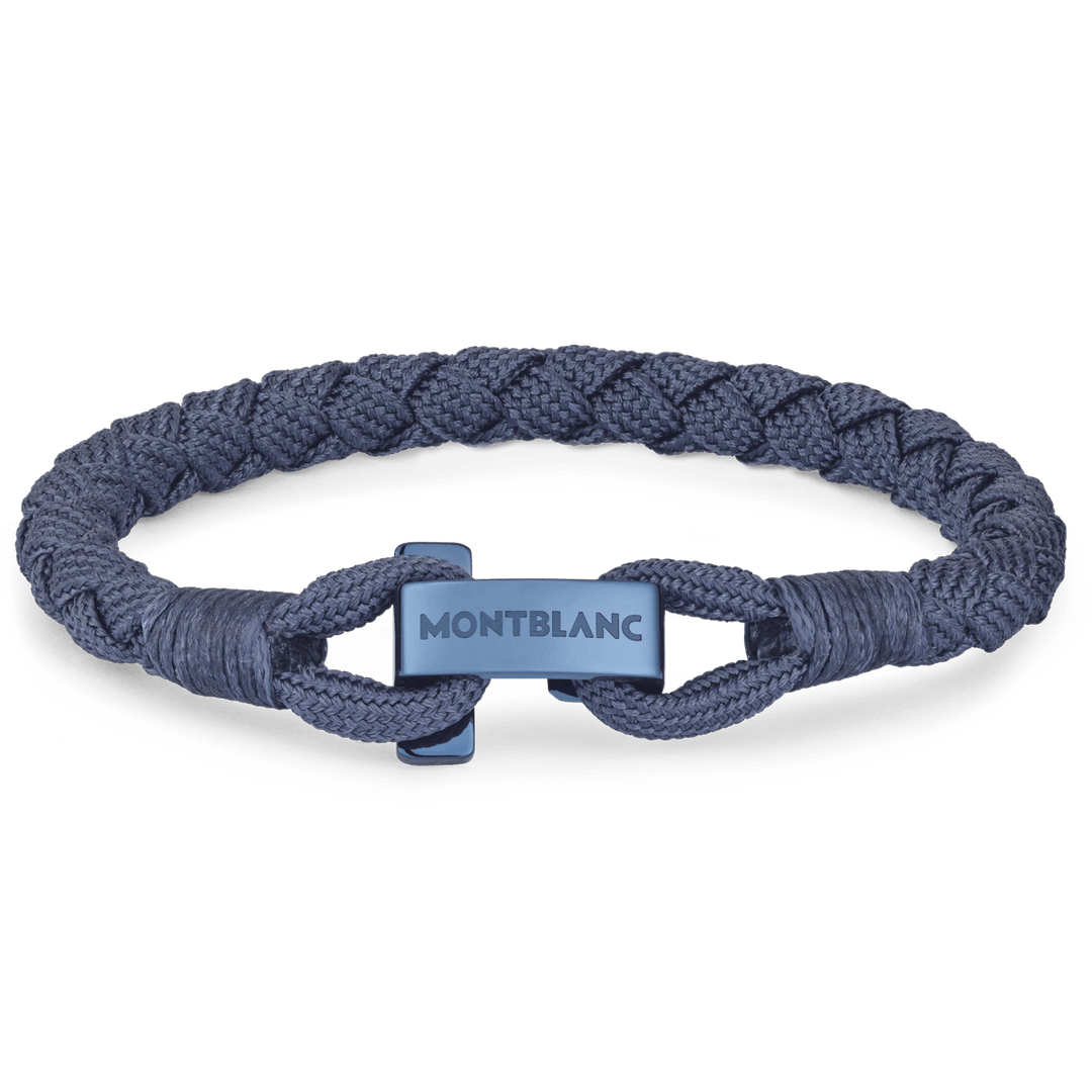 Montblanc Meisterstück Glacier nailon oțel PVD brățară albastră mărimea M 12951463 - Capodagli 1937