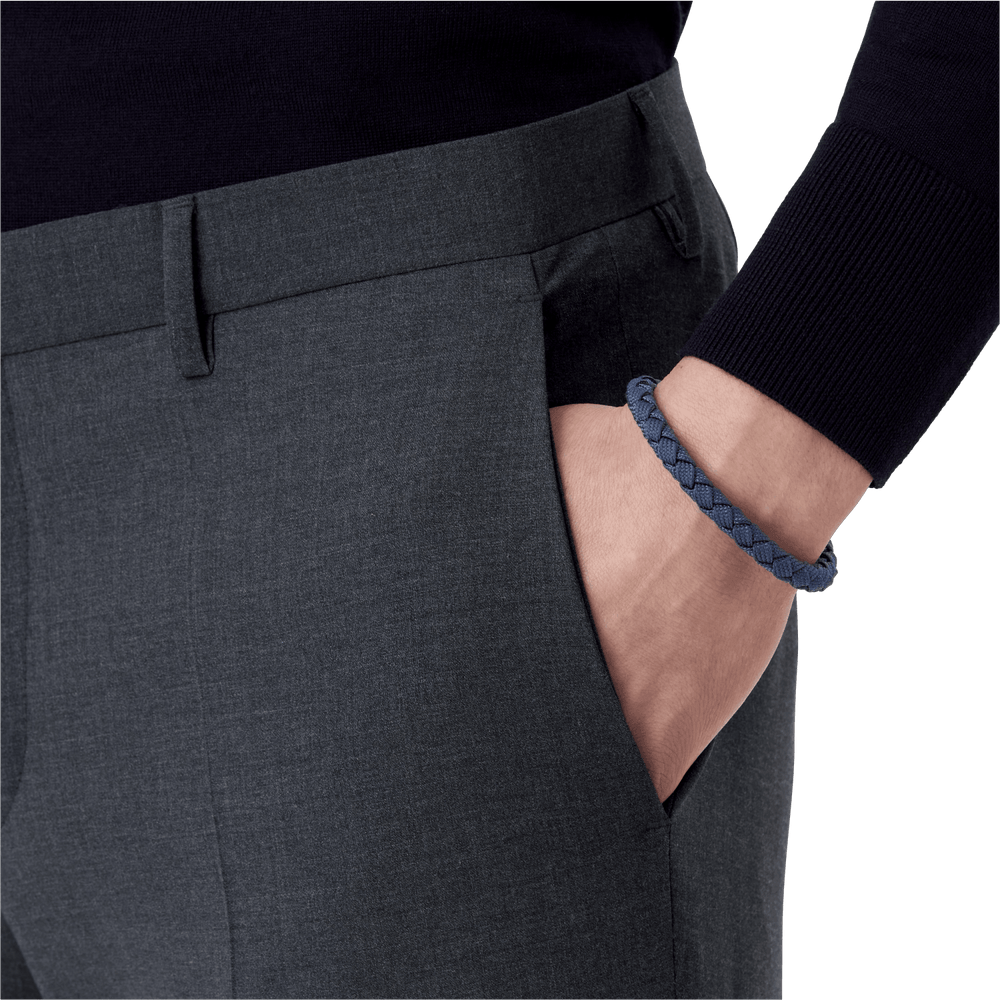 Montblanc Meisterstück Glacier nailon oțel PVD brățară albastră mărimea M 12951463 - Capodagli 1937