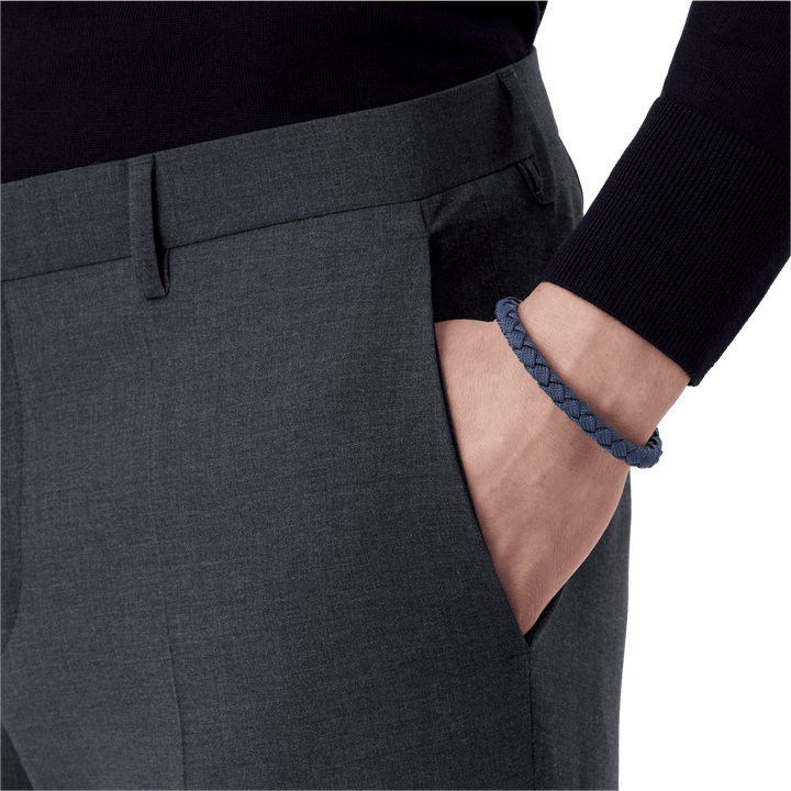 Montblanc Meisterstück Glacier nailon oțel PVD brățară albastră mărimea M 12951463 - Capodagli 1937