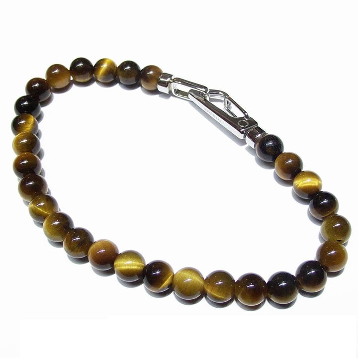 Montblanc Wrap Me Armband mit Tigerauge-Kugeln, Größe M 12527463 – Capodagli Jewellery