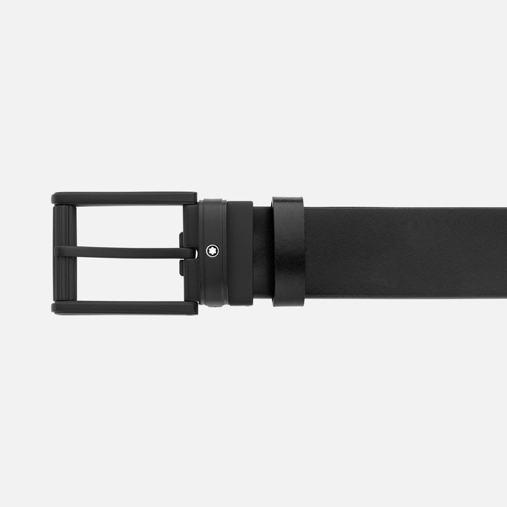 Montblanc bælte 35mm sort PVD spænde vendbart læder sort/blå 131188 - Capodagli 1937