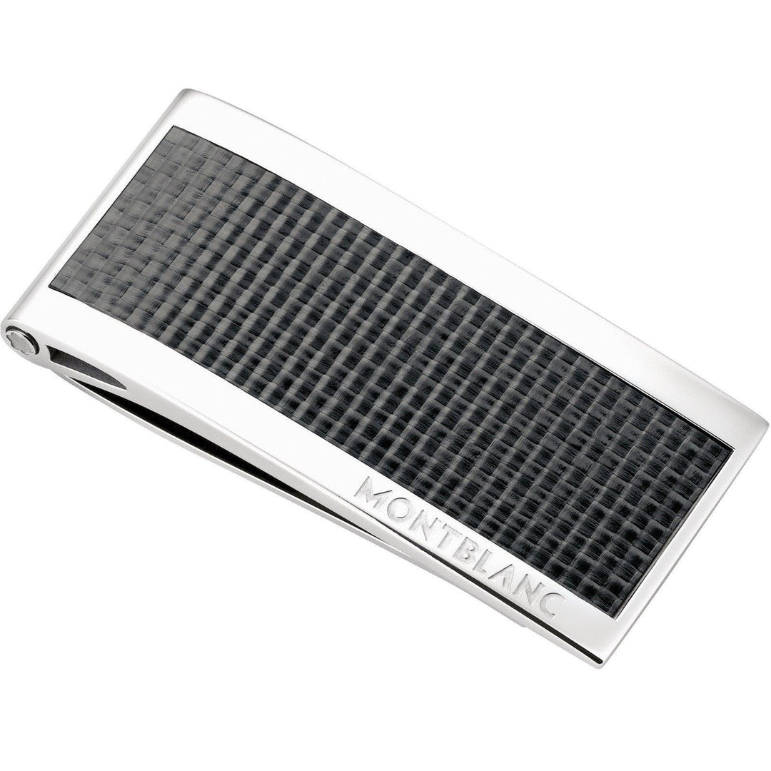 Stalowy klips na banknoty Montblanc z wkładką węglową 104731 - Biżuteria Capodagli
