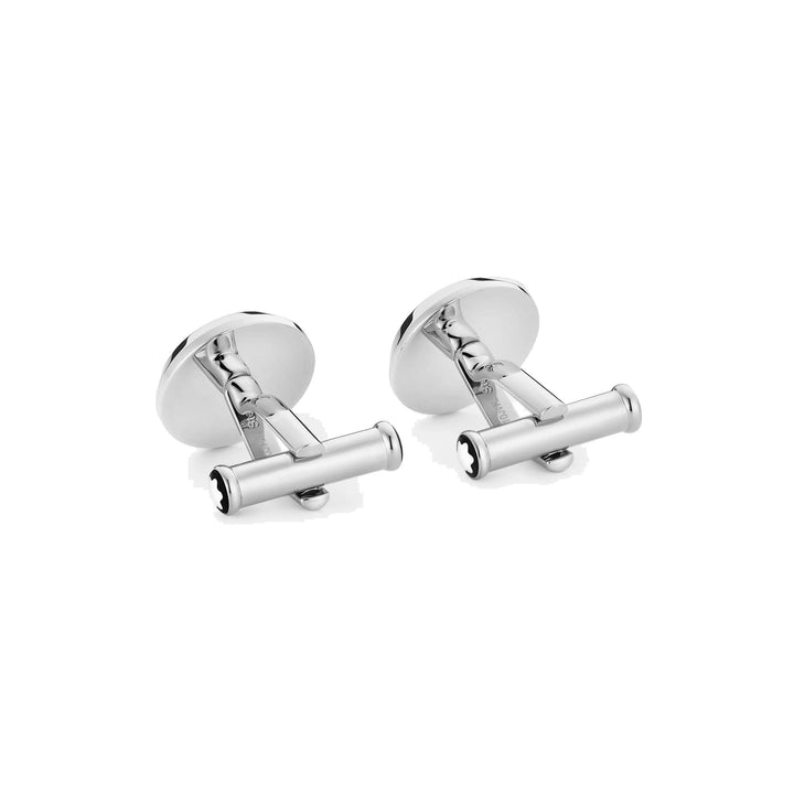 Abotoaduras Montblanc Meisterstück em aço com inserção de pedra do sol 112906 - Capodagli 1937