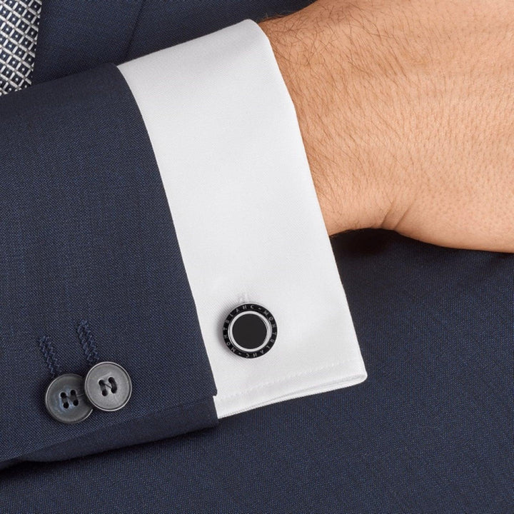 Butoni Montblanc Meisterstuck din oțel onix 116665 - Bijuterii Capodagli