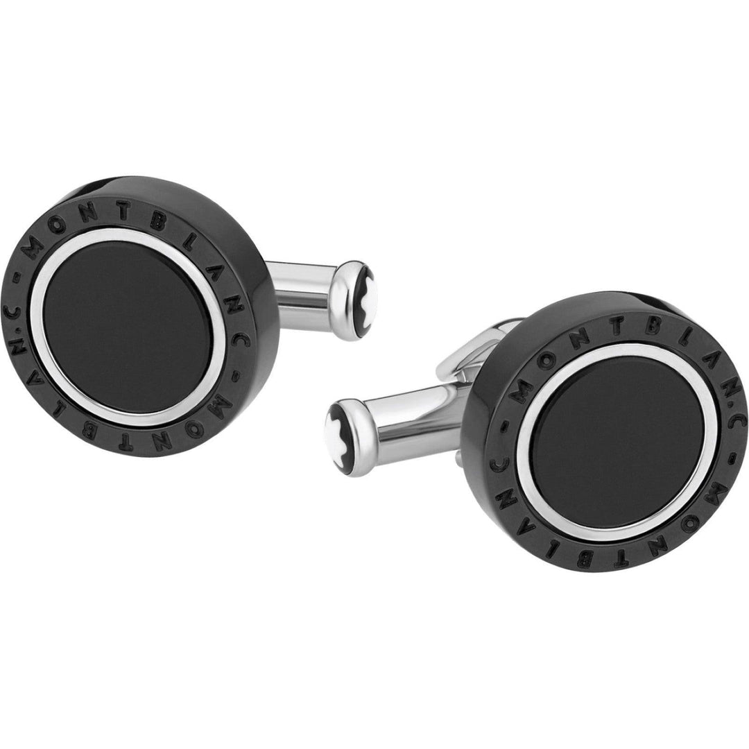 Butoni Montblanc Meisterstuck din oțel onix 116665 - Bijuterii Capodagli