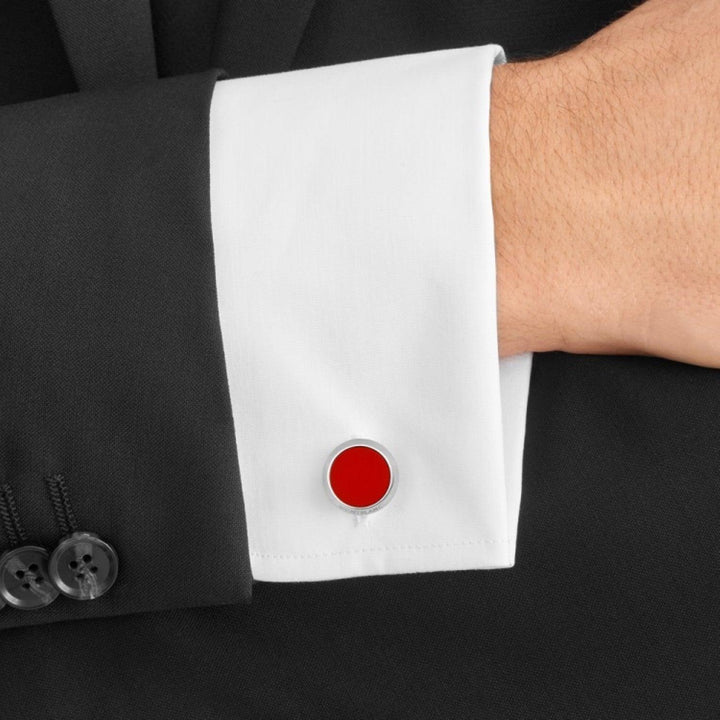 Montblanc stål røde manchetknapper (PRODUKT) RØD 118880 - Capodagli smykker