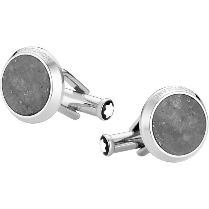Boutons de manchette Montblanc Sartorial en acier et granit 118609 - Capodagli 1937