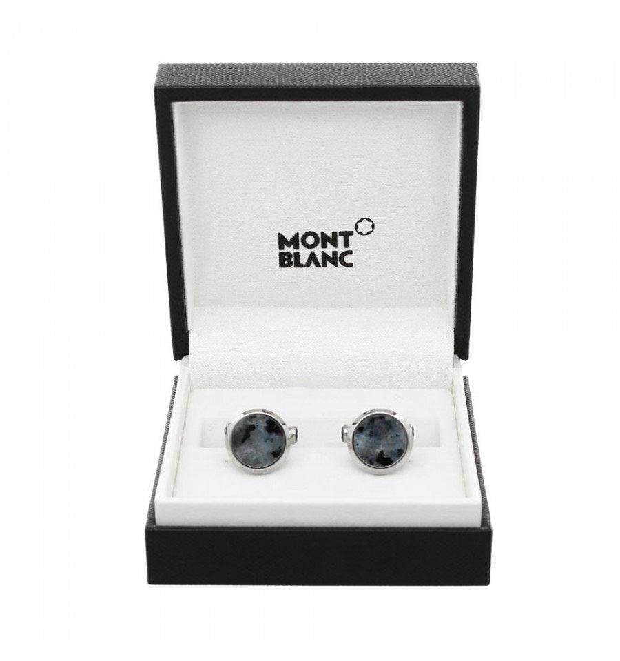 Boutons de manchette Montblanc Sartorial en acier et granit 118609 - Capodagli 1937