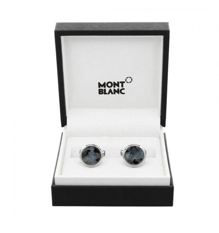 Boutons de manchette Montblanc Sartorial en acier et granit 118609 - Capodagli 1937