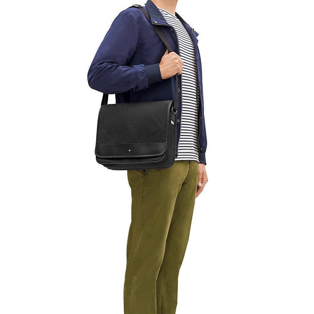 Große Montblanc Umhängetasche mit Klappe Montblanc Sartorial Jet Black 116794 – Capodagli Jewellery