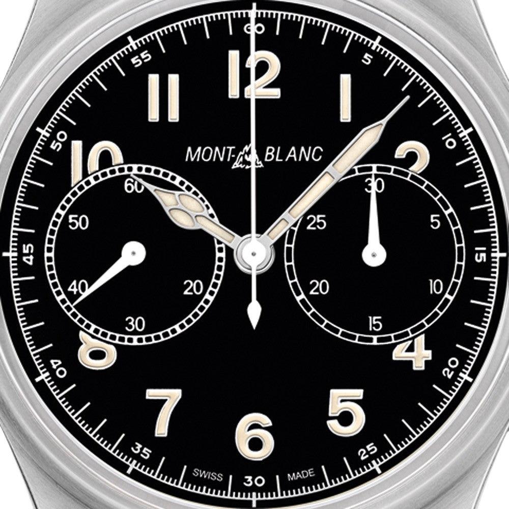 Reloj Montblanc 1858 Cronógrafo Automático 42mm negro automático acero 117836 - Gioielleria Capodagli