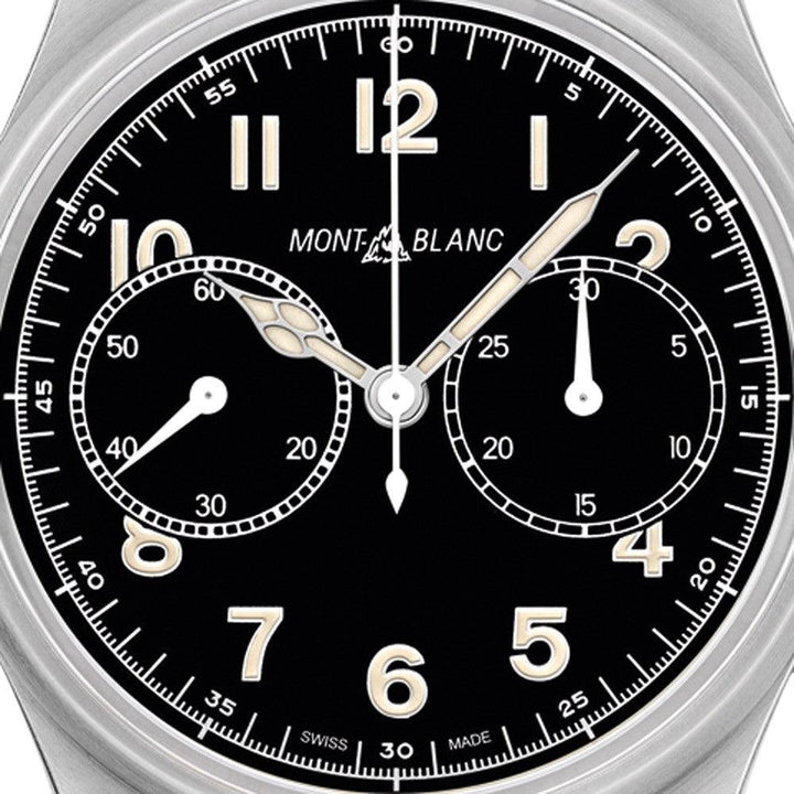 Reloj Montblanc 1858 Cronógrafo Automático 42mm negro automático acero 117836 - Gioielleria Capodagli