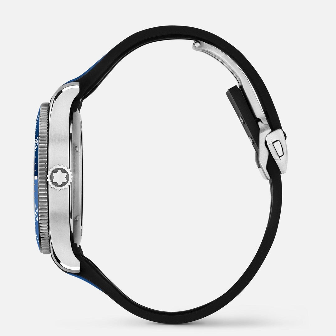 Hodinky Montblanc 1858 Ice Sea Automatic Date 41mm modrá automatická ocel 129370 - Capodagli 1937