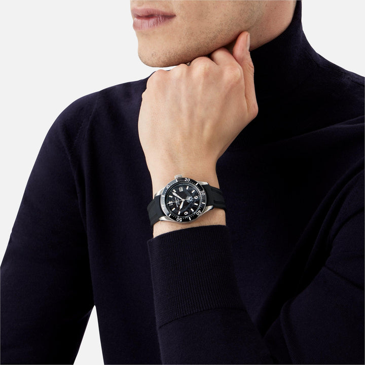 Relógio Montblanc 1858 Ice Sea Data Automático 41mm preto aço automático 129372 - Capodagli 1937