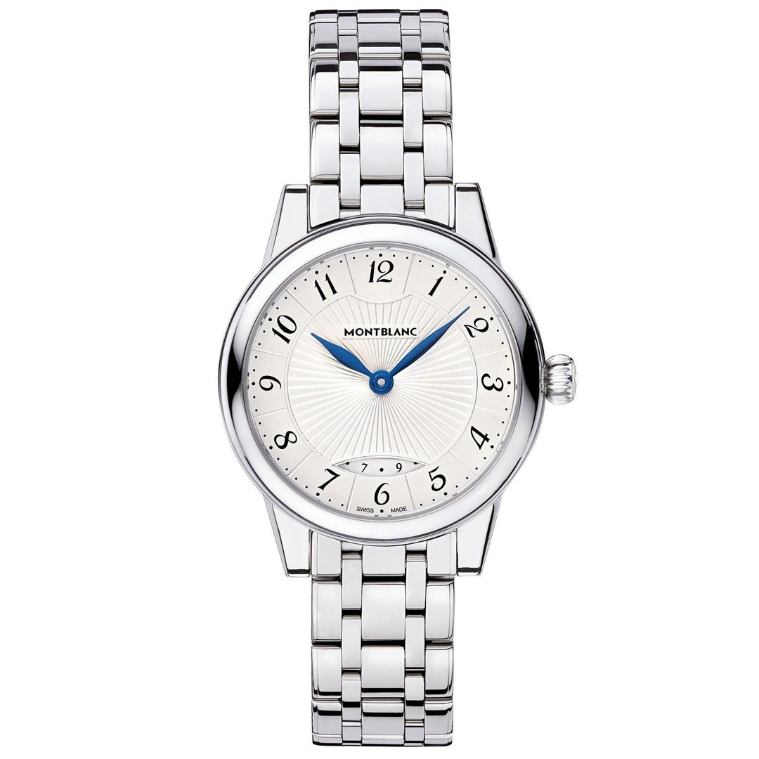 Zegarek damski Montblanc Bohème Date 27 mm srebrna stal kwarcowa 111207 - Biżuteria Capodagli