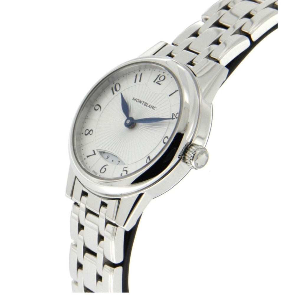 Zegarek damski Montblanc Bohème Date 27 mm srebrna stal kwarcowa 111207 - Biżuteria Capodagli