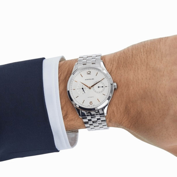 Montre Montblanc Heritage Chronometrie 40mm automatique acier argenté 114873 - Capodagli Bijoux