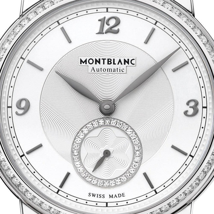 Reloj Montblanc Star Legacy Small Second 36mm plata diamantes automático acero 118507 - Joyería Capodagli