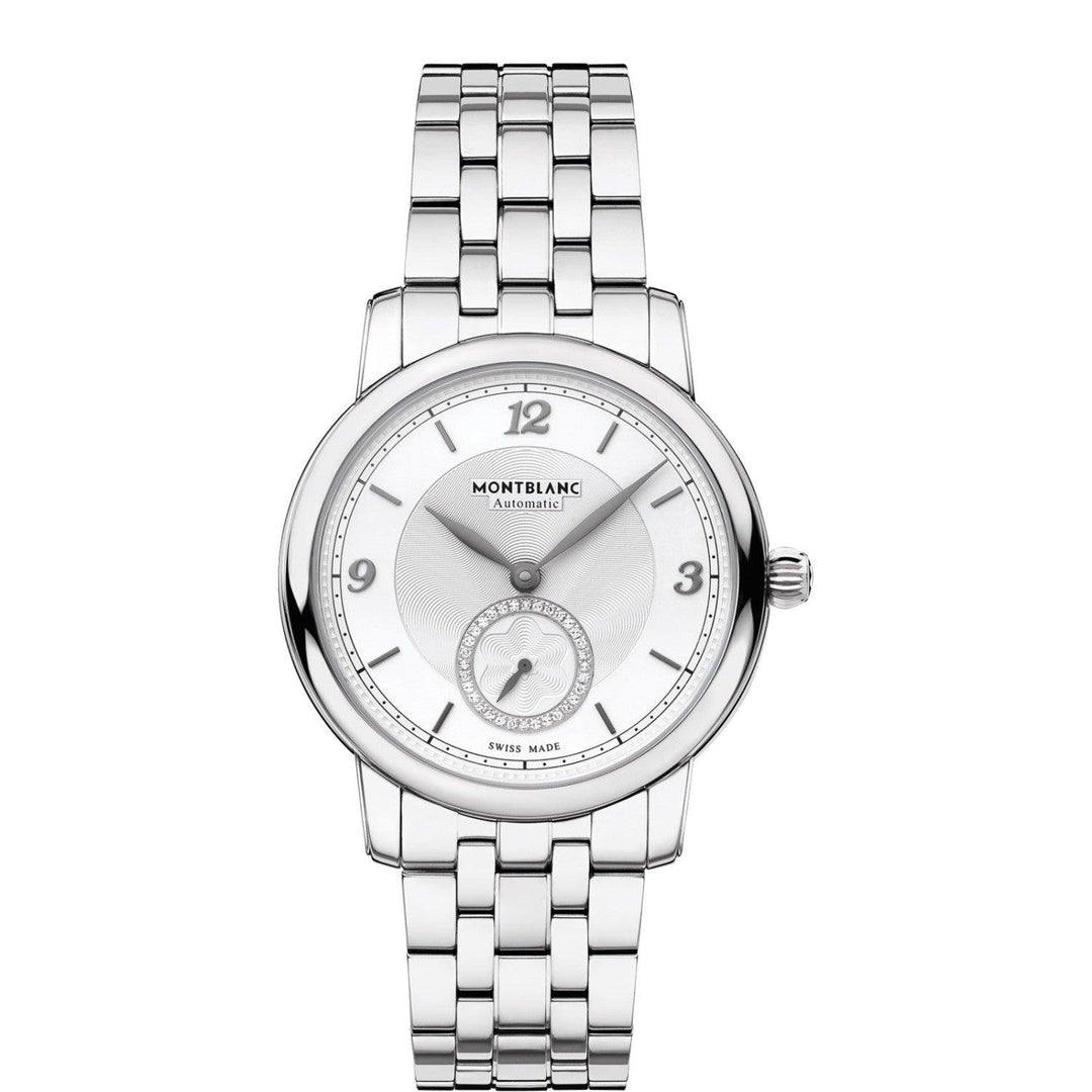 Reloj Montblanc Star Legacy Small Second 36mm plata diamantes automático acero 118511 - Joyería Capodagli
