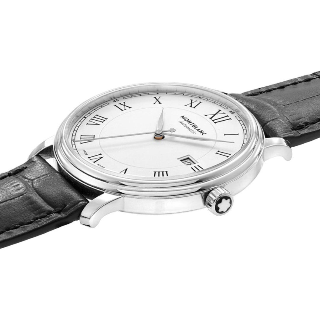 Relógio Montblanc Tradition Date Automatic 40mm branco automático aço 112609 - Capodagli 1937