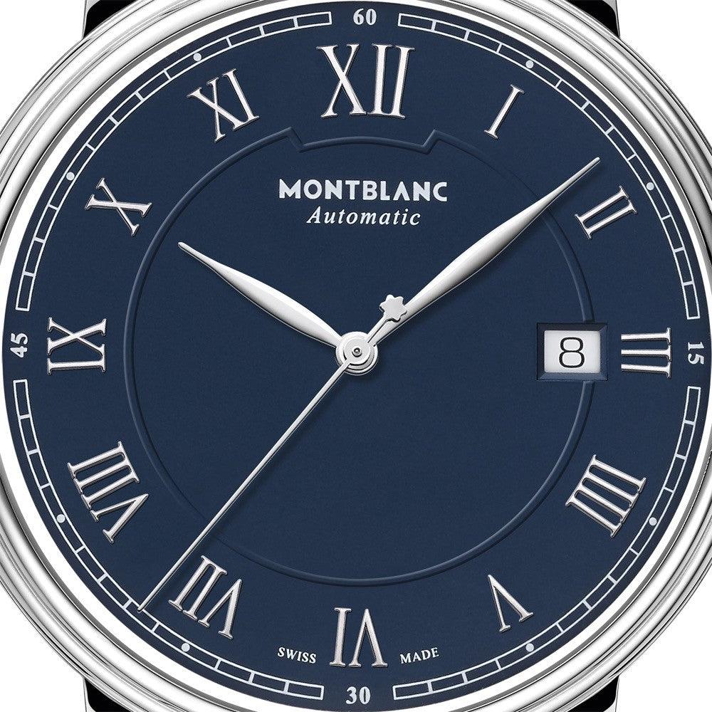 Montblanc horloge Tradition Date Automatisch 40 mm blauw automatisch staal 117830 - Capodagli Sieraden