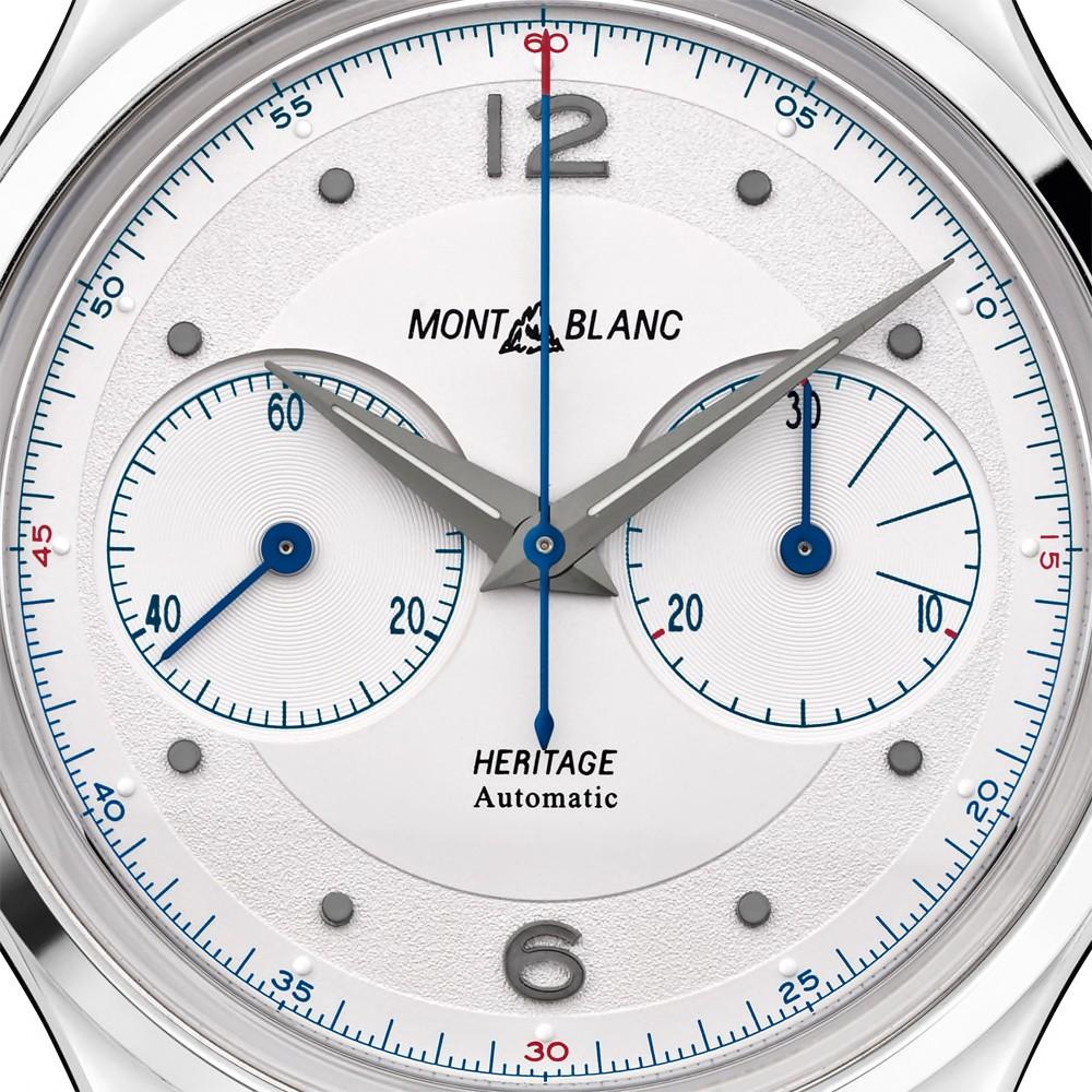 Ανδρικό ρολόι Montblanc Heritage Monopusher Chronograph 42mm αυτόματο γκρι αλιγάτορας 119951 - Gioielleria Capodagli