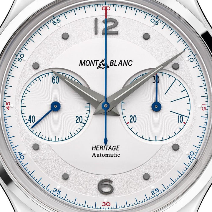 Ανδρικό ρολόι Montblanc Heritage Monopusher Chronograph 42mm αυτόματο γκρι αλιγάτορας 119951 - Gioielleria Capodagli