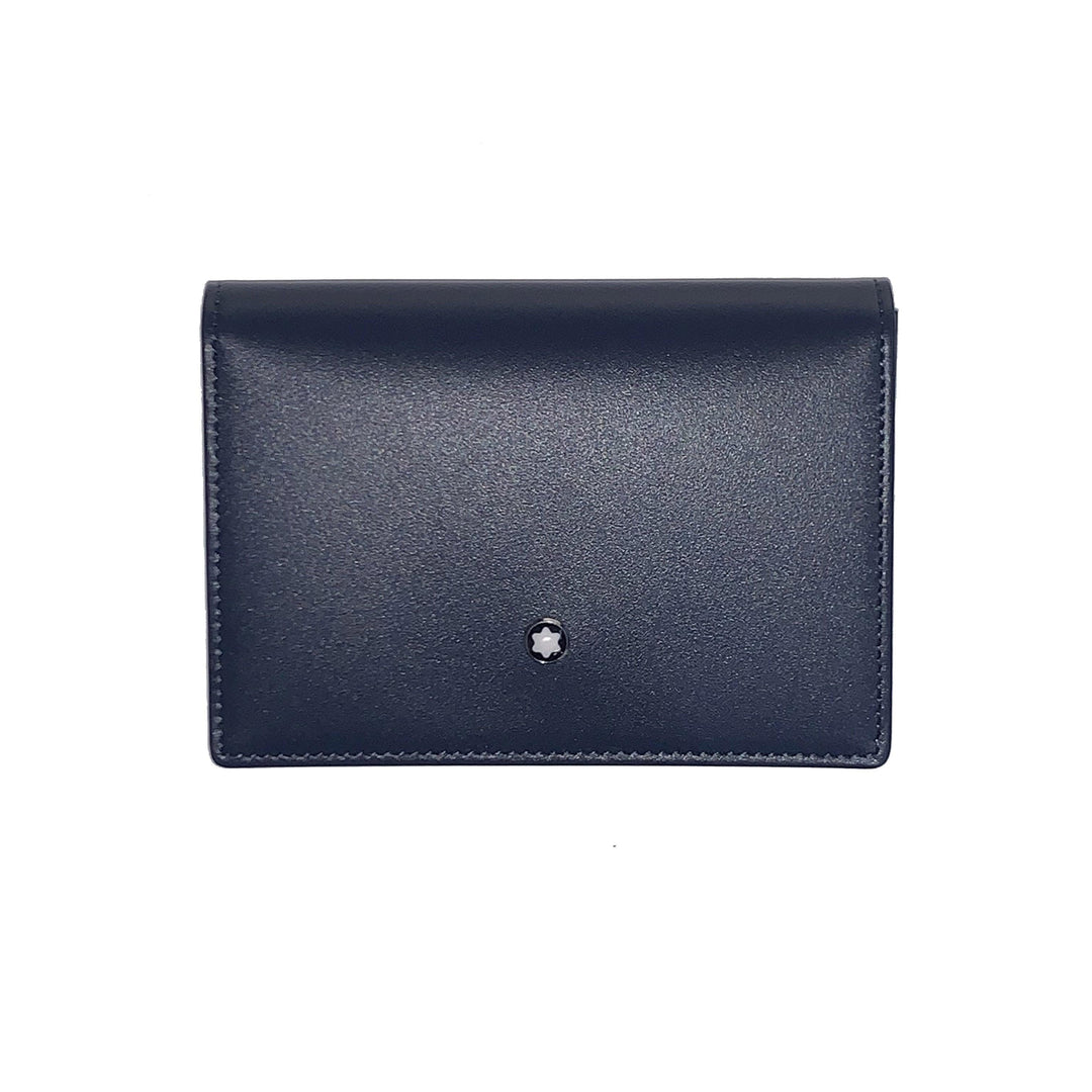 Montblanc visitkortshållare med U-formad kil och synlig ficka Meisterstück marinblå 126222 - Gioielleria Capodagli