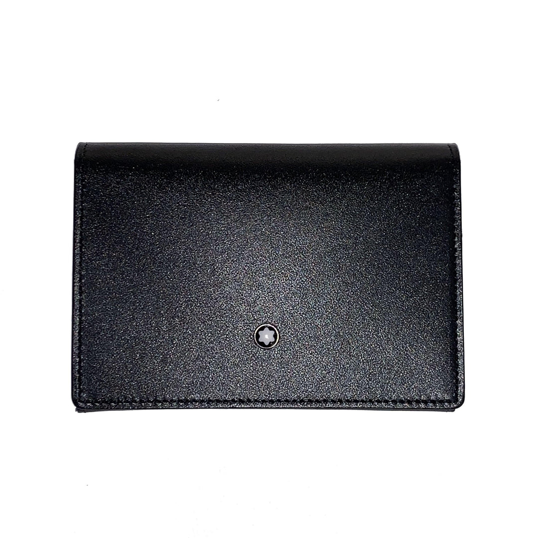 Montblanc visitekaarthouder met zichtbaar vakje en U-vormige balg Meisterstück zwart 126221 - Gioielleria Capodagli