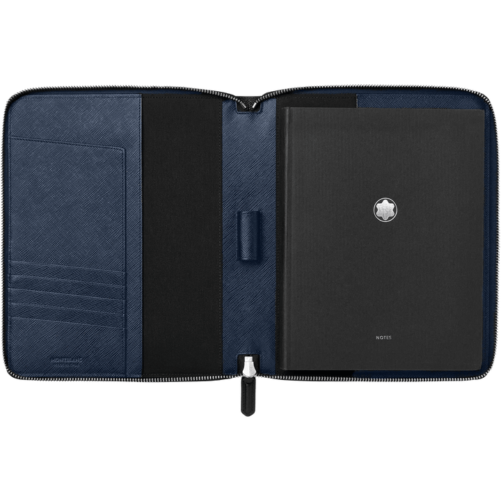 Montblanc stort udklipsholder med Montblanc Sartorial blå lynlås 128663 - Capodagli 1937