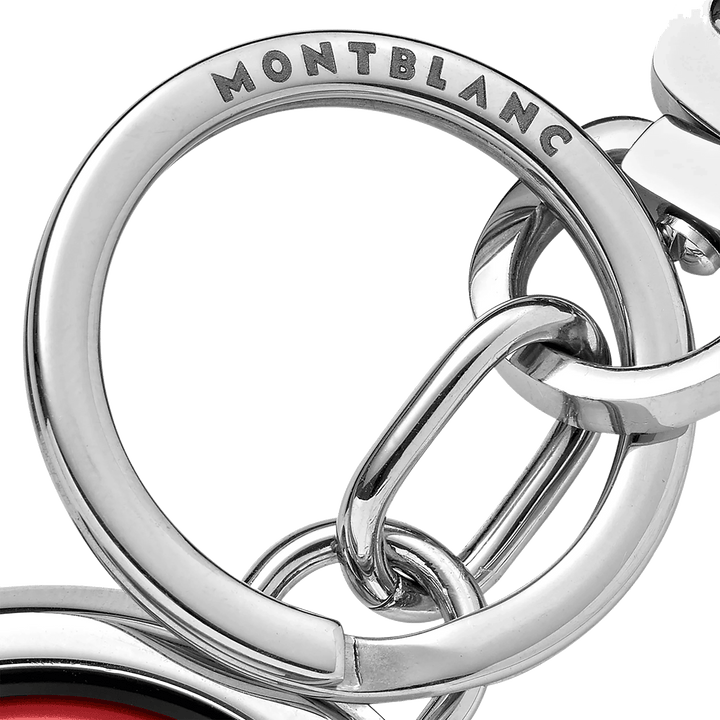Montblanc key ring with rotating Meisterstück emblem red 128746 - Capodagli 1937