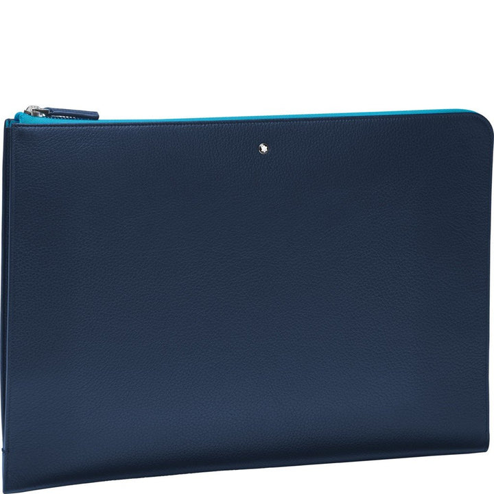 Suport documente Montblanc Meisterstück Soft Grain My Office albastru cobalt 124116 - Gioielleria Capodagli