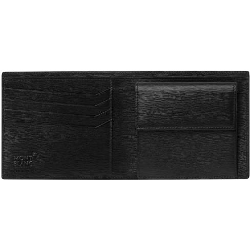 Portfel Montblanc 4 przegródki z portmonetką 4810 Westside czarny 114693 - Biżuteria Capodagli
