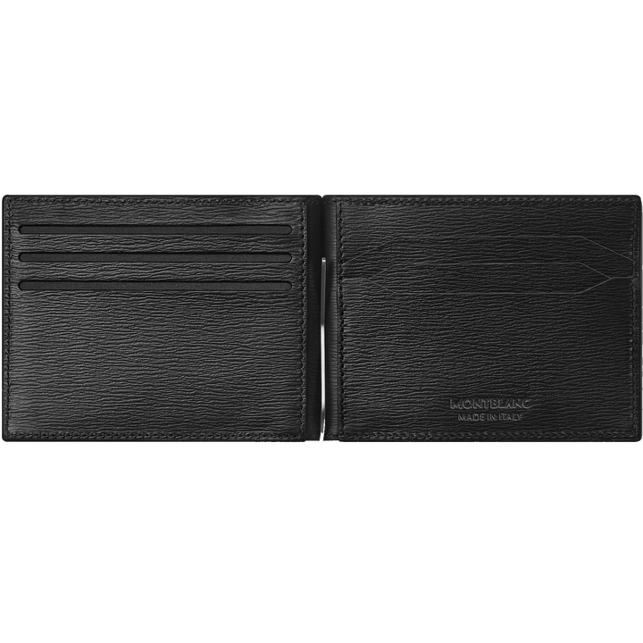 Cartera Montblanc 6 compartimentos Meisterstück 4810 negra con clip para billetes 129245 - Capodagli 1937